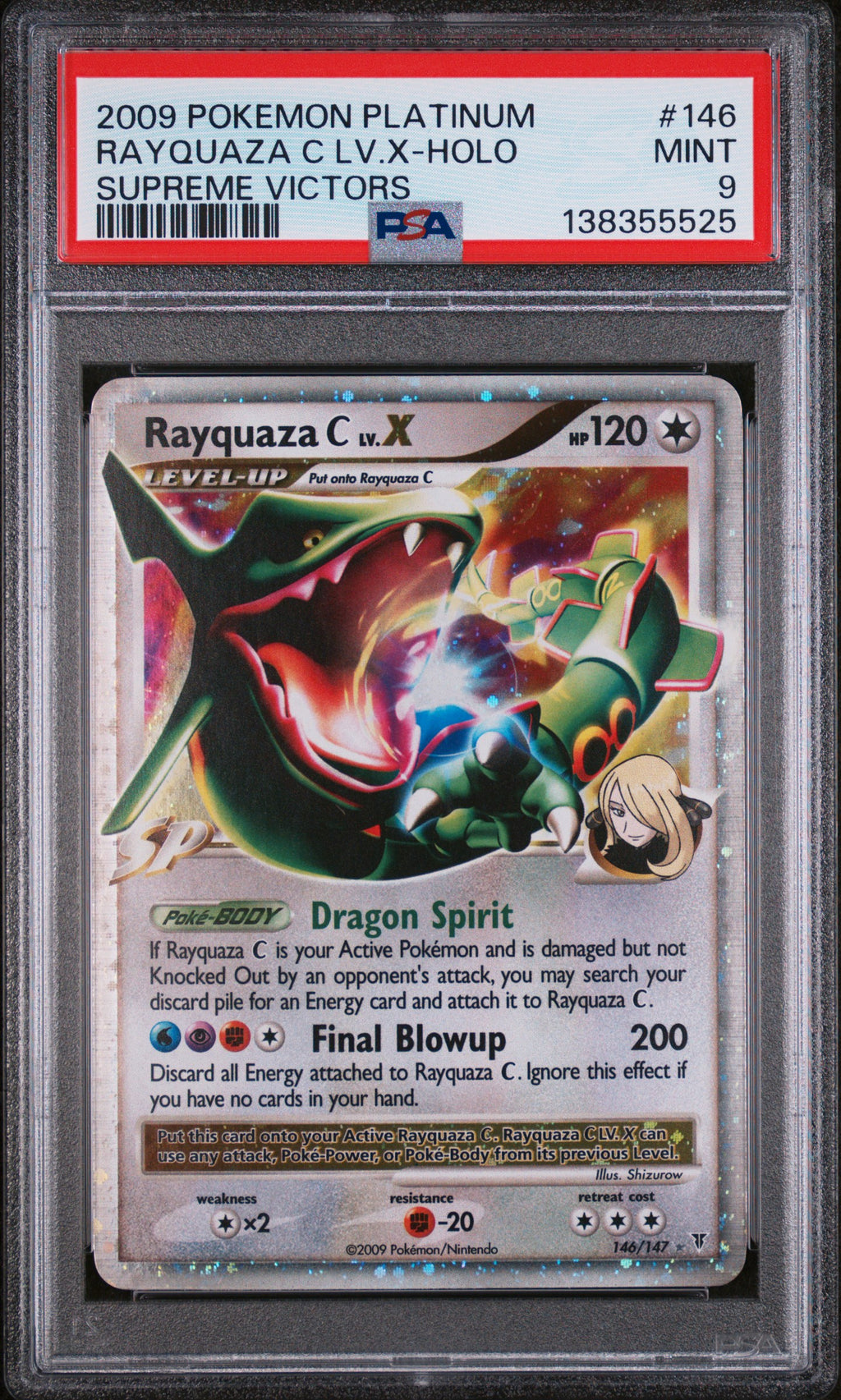 PSA 9 - 2009 Supreme Victors Rayquaza C Lv.X #146