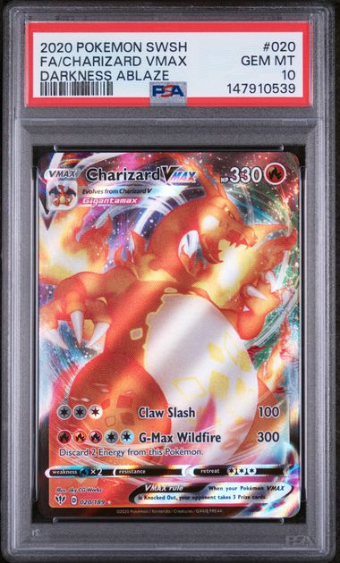 PSA 10 - 2020 SWSH Darkness Ablaze Charizard VMAX Full Art #020