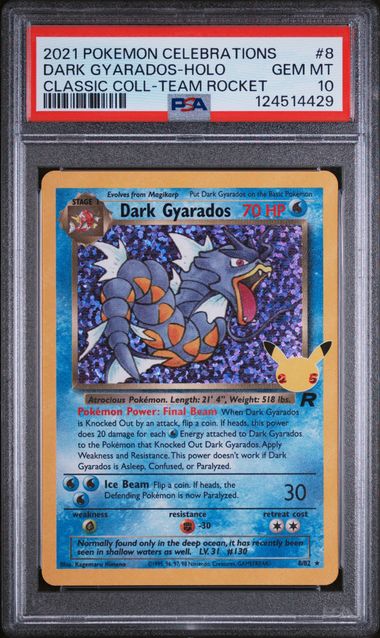 PSA 10 - 2021 Pokémon Celebrations Classic Collection Dark Gyarados Holo #8/102