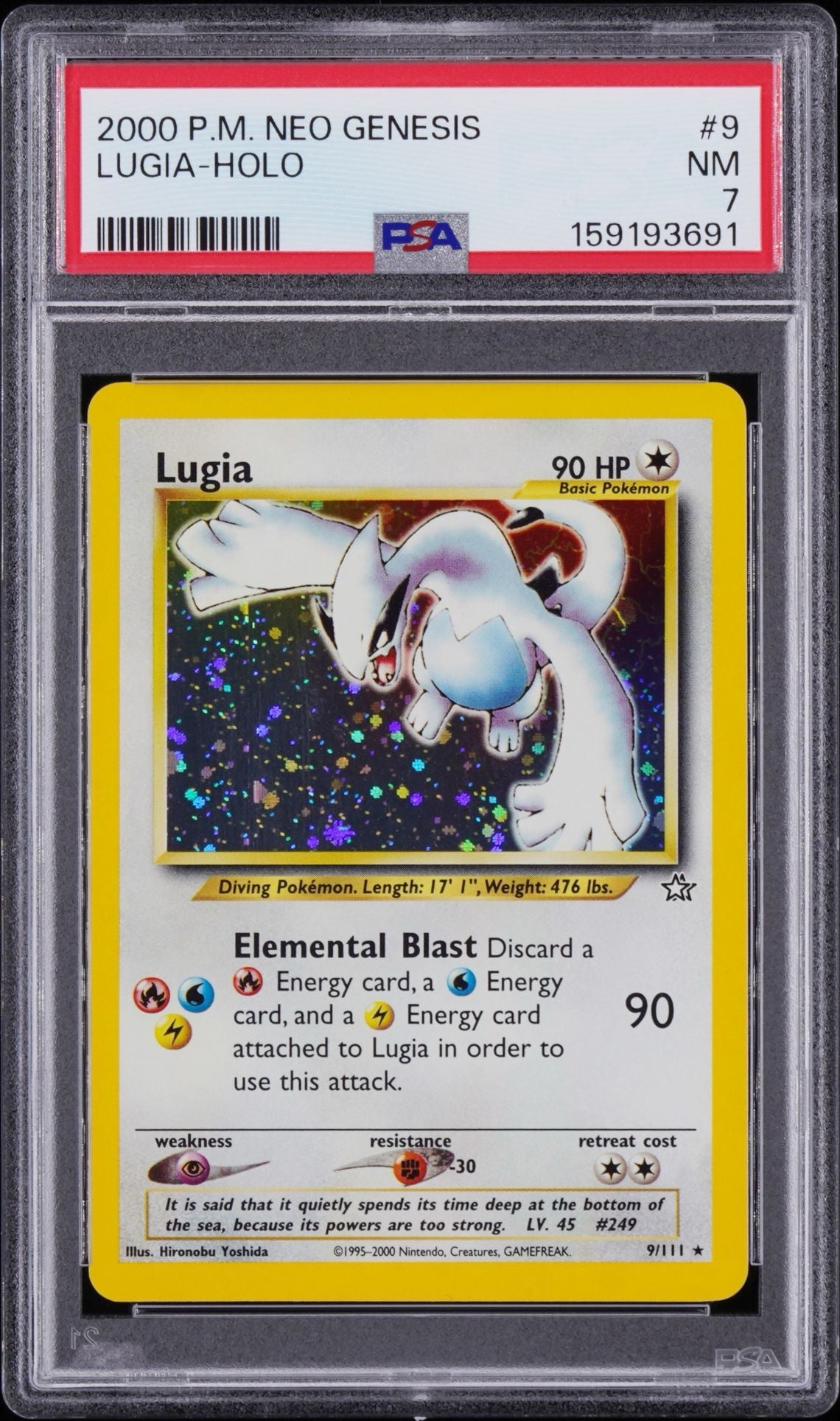 PSA 7+ - Lugia Neogenesis Holo Unlimited #9