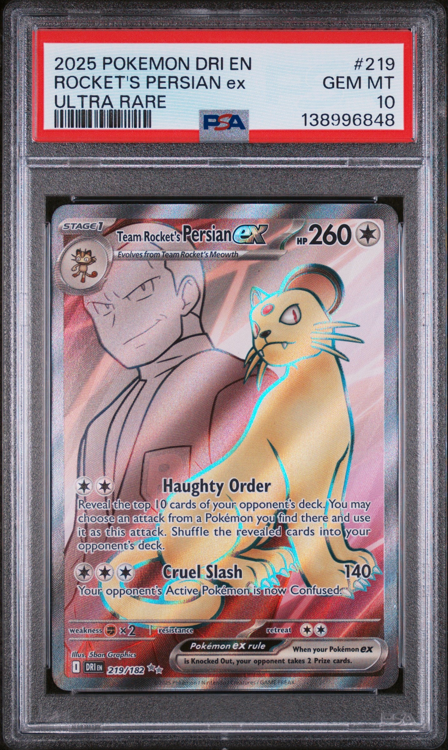 PSA 10 - Team Rocket's Persian Ex Destined Rivals