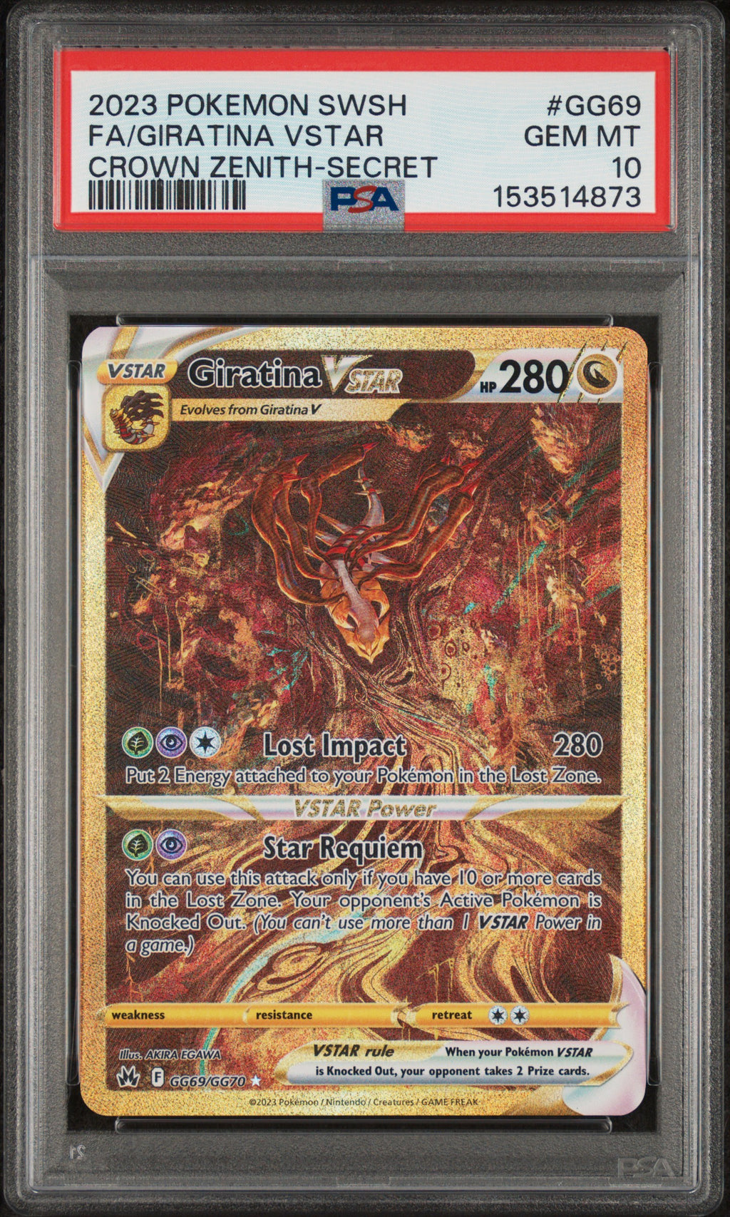 PSA 10 - 2023 Crown Zenith Giratina VSTAR #GG69
